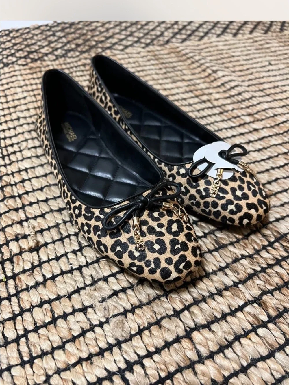 Michael Kors Leopard Print Haircalf Ballet Flats – Size 7.5 – NWT - Picture 1 of 5